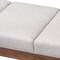 Baxton Studio Larisa Mid-Century Grayish Beige Upholstered Wood Bench 155-9303 - alternate 4